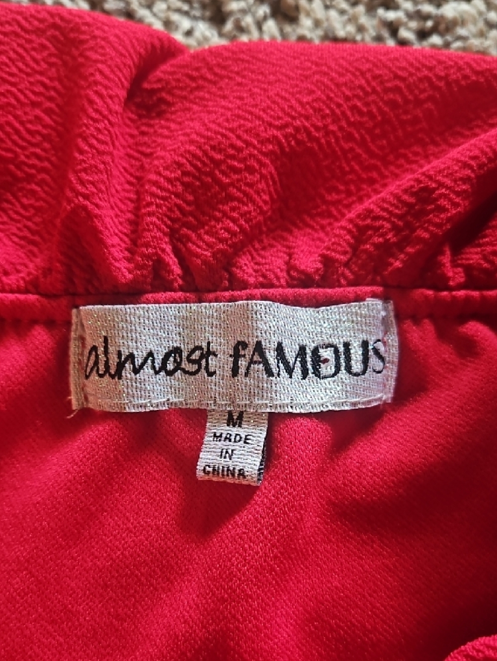 Almost Famous Red Form Fitting Dress - Picture 2 of 3